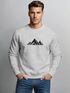 Sweatshirt Herren Berge Poygon Print Wandern Rundhals-Pullover Outdoor Fashion Streetwear Neverless®preview