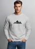 Sweatshirt Herren Berge Poygon Print Wandern Rundhals-Pullover Outdoor Fashion Streetwear Neverless®preview