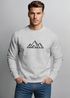 Sweatshirt Herren Berge Poygon Print Wandern Rundhals-Pullover Outdoor Fashion Streetwear Neverless®preview