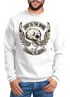 Sweatshirt Herren Biker Totenkopf Skull Wings Rundhals-Pullover Neverless®preview