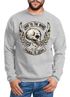 Sweatshirt Herren Biker Totenkopf Skull Wings Rundhals-Pullover Neverless®preview