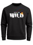 Sweatshirt Herren Brustprint Bedruckt Into The Wild Schriftzug Outdoor Fashion Rundhals-Pullover Neverless®preview