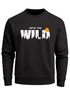 Sweatshirt Herren Brustprint Bedruckt Into The Wild Schriftzug Outdoor Fashion Rundhals-Pullover Neverless®preview
