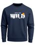 Sweatshirt Herren Brustprint Bedruckt Into The Wild Schriftzug Outdoor Fashion Rundhals-Pullover Neverless®preview