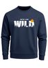 Sweatshirt Herren Brustprint Bedruckt Into The Wild Schriftzug Outdoor Fashion Rundhals-Pullover Neverless®preview