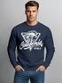 Sweatshirt Herren California Republic Surfer Print Welle Wave Surf Rundhals-Pullover Neverless®preview