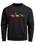 Sweatshirt Herren Dinosaurier Aufdruck Polygon Tiere Geometric Print Fashion Streetstyle Rundhals-Pullover Neverless®preview
