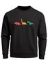 Sweatshirt Herren Dinosaurier Aufdruck Polygon Tiere Geometric Print Fashion Streetstyle Rundhals-Pullover Neverless®preview