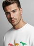 Sweatshirt Herren Dinosaurier Aufdruck Polygon Tiere Geometric Print Fashion Streetstyle Rundhals-Pullover Neverless®preview