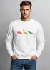 Sweatshirt Herren Dinosaurier Aufdruck Polygon Tiere Geometric Print Fashion Streetstyle Rundhals-Pullover Neverless®preview