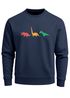 Sweatshirt Herren Dinosaurier Aufdruck Polygon Tiere Geometric Print Fashion Streetstyle Rundhals-Pullover Neverless®preview