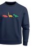 Sweatshirt Herren Dinosaurier Aufdruck Polygon Tiere Geometric Print Fashion Streetstyle Rundhals-Pullover Neverless®preview