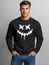 Sweatshirt Herren Drip Face Techwear Fashion Streetstyle Smiling Face Smile Trend Rundhals-Pullover Fashion Neverless®preview