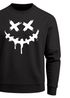 Sweatshirt Herren Drip Face Techwear Fashion Streetstyle Smiling Face Smile Trend Rundhals-Pullover Fashion Neverless®preview