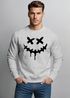 Sweatshirt Herren Drip Face Techwear Fashion Streetstyle Smiling Face Smile Trend Rundhals-Pullover Fashion Neverless®preview