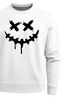 Sweatshirt Herren Drip Face Techwear Fashion Streetstyle Smiling Face Smile Trend Rundhals-Pullover Fashion Neverless®preview