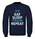 Sweatshirt Herren Eat Sleep Train Repeat Sport Motiv Moonworks®preview