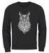 Sweatshirt Herren Eule Atzekenmuster Boho Bohamian Atzec Owl geometrisch Rundhals-Pullover Neverless®preview