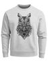 Sweatshirt Herren Eule Atzekenmuster Boho Bohamian Atzec Owl geometrisch Rundhals-Pullover Neverless®preview