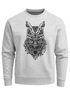 Sweatshirt Herren Eule Atzekenmuster Boho Bohamian Atzec Owl geometrisch Rundhals-Pullover Neverless®preview