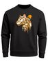 Sweatshirt Herren Fashion Polygon Print Luchs Wald Tiere Outdoor Motiv Rundhals-Pullover Fashion Streetwear Neverless®preview