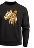 Sweatshirt Herren Fashion Polygon Print Luchs Wald Tiere Outdoor Motiv Rundhals-Pullover Fashion Streetwear Neverless®preview