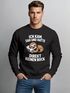 Sweatshirt Herren Faultier Spruch Ich kam sah und hatte direkt kein Bock Aufdruck Print lustig Rundhals-Pullover Moonworks®preview