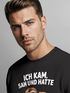 Sweatshirt Herren Faultier Spruch Ich kam sah und hatte direkt kein Bock Aufdruck Print lustig Rundhals-Pullover Moonworks®preview