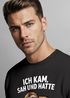 Sweatshirt Herren Faultier Spruch Ich kam sah und hatte direkt kein Bock Aufdruck Print lustig Rundhals-Pullover Moonworks®preview
