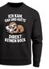 Sweatshirt Herren Faultier Spruch Ich kam sah und hatte direkt kein Bock Aufdruck Print lustig Rundhals-Pullover Moonworks®preview