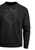 Sweatshirt Herren Fenrir Wolf Valknut Vegvisir Wikinger Odin Schwert Runen Kompass nordische Mythologie Neverless®preview