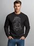 Sweatshirt Herren Fenriswolf Fenrir Wikinger Kompass nordisch Vegvisir Wolf Asgard Rundhals-Pullover Neverless®preview