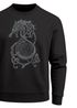 Sweatshirt Herren Fenriswolf Fenrir Wikinger Kompass nordisch Vegvisir Wolf Asgard Rundhals-Pullover Neverless®preview