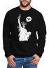Sweatshirt Herren Freiheitsstatue Amerika Rundhals-Pullover Moonworks®preview