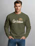 Sweatshirt Herren Frontprint Bergmotiv Pullover mit Print Outdoor Adventure Fashion Streetwear Neverless®preview