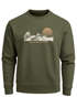 Sweatshirt Herren Frontprint Bergmotiv Pullover mit Print Outdoor Adventure Fashion Streetwear Neverless®preview