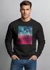 Sweatshirt Herren Frontprint California Pullover Palmen Print im Retro Look Fashion Streetwear Neverless®preview