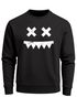 Sweatshirt Herren Frontprint Grunge Print Face Smile Pullover mit Print Fashion Streetwear Neverless®preview
