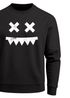Sweatshirt Herren Frontprint Grunge Print Face Smile Pullover mit Print Fashion Streetwear Neverless®preview