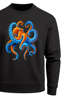 Sweatshirt Herren Frontprint Oktopus Grafik Print Psychedelisch Pullover Fashion Streetwear Neverless®preview