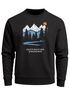 Sweatshirt Herren Frontprint Pullover mit Print Berg-Silhouette Adventure Outdoor Fashion Streetwear Neverless®preview