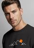 Sweatshirt Herren Frontprint Pullover mit Print Berge Line Art Minimalismus Outdoor Fashion Streetwear Neverless®preview