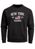 Sweatshirt Herren Frontprint Pullover mit Print Brooklyn College Design USA-Flagge Fashion Streetwear Neverless®preview