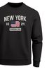 Sweatshirt Herren Frontprint Pullover mit Print Brooklyn College Design USA-Flagge Fashion Streetwear Neverless®preview