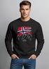 Sweatshirt Herren Frontprint Pullover mit Print Discover Norway Outdoor Design mit Flagge und Bergmotiv Fashion Streetwear Neverless®preview