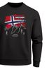 Sweatshirt Herren Frontprint Pullover mit Print Discover Norway Outdoor Design mit Flagge und Bergmotiv Fashion Streetwear Neverless®preview