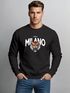Sweatshirt Herren Frontprint Pullover mit Print Milano Tiger Fashion Streetwear Neverless®preview