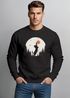 Sweatshirt Herren Frontprint Pullover mit Print Naturmotiv mit Katze Sonne Outdoor Fashion Streetwear Neverless®preview
