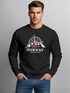 Sweatshirt Herren Frontprint Pullover mit Print Norway Flag Outdoor Kompass Design Adventure Fashion Streetwear Neverless®preview