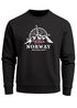 Sweatshirt Herren Frontprint Pullover mit Print Norway Flag Outdoor Kompass Design Adventure Fashion Streetwear Neverless®preview